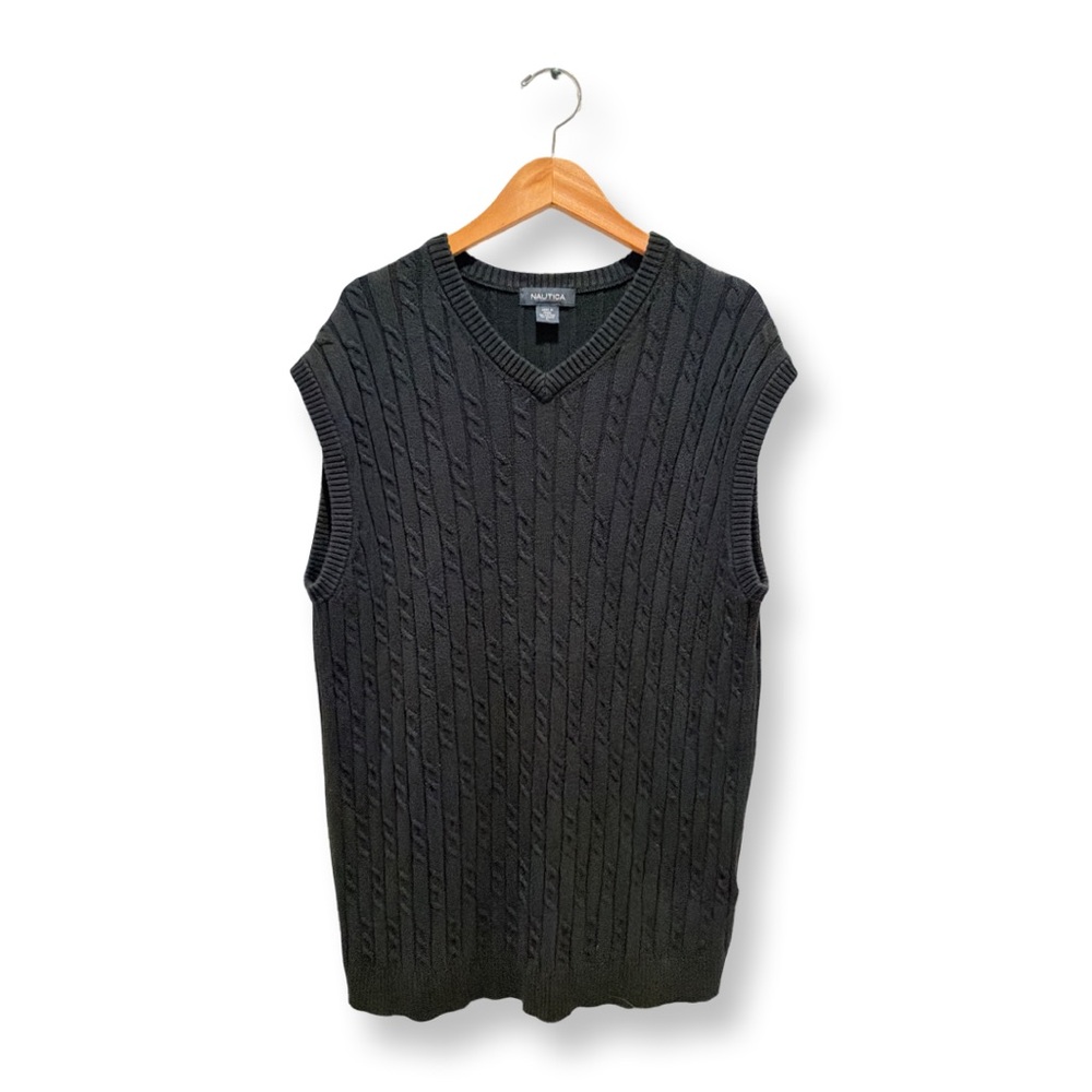 Nautica | Black V-Neck Sweater Vest
